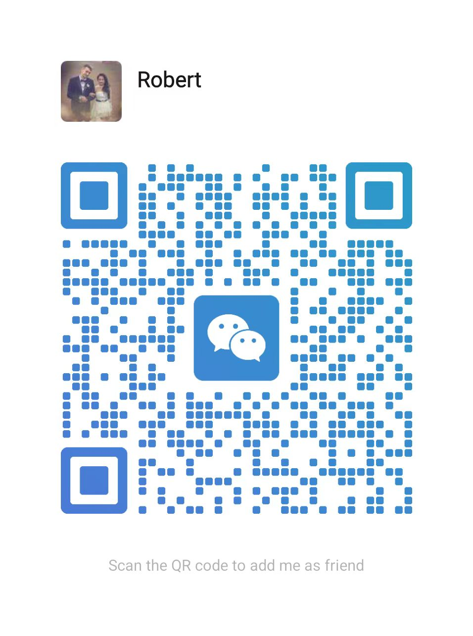 Mr. Bob's genuine personal WeChat QR code for adding Robert as a contact